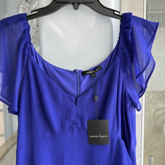 Nanette Lepore Flutter Dress in Cobalt - Picture 8 of 13